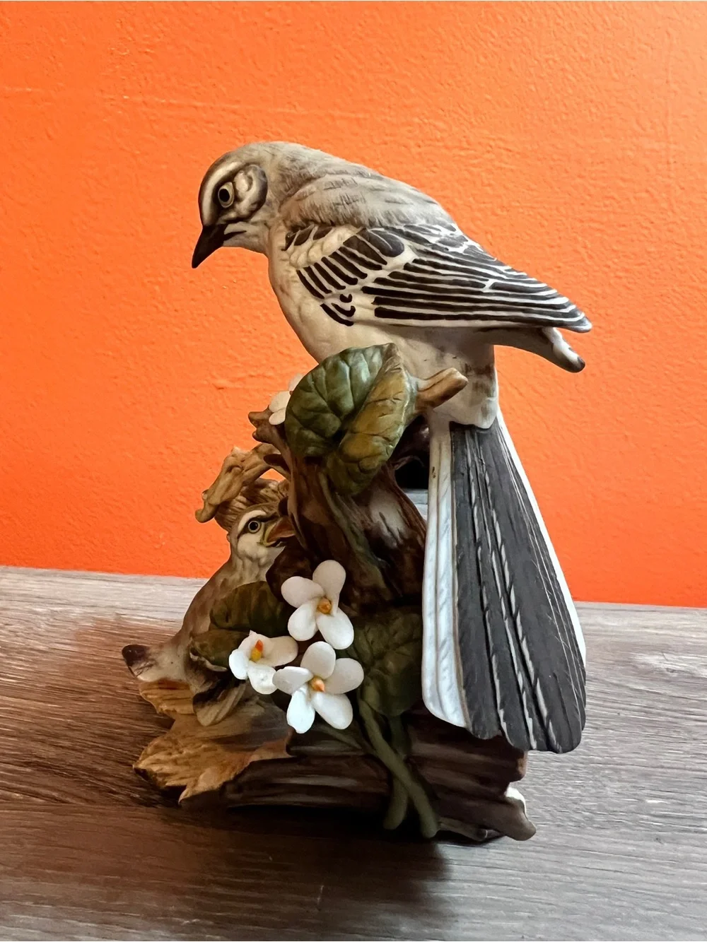 Vintage Masterpiece Porcelain Bird and Baby Figurine from Homco